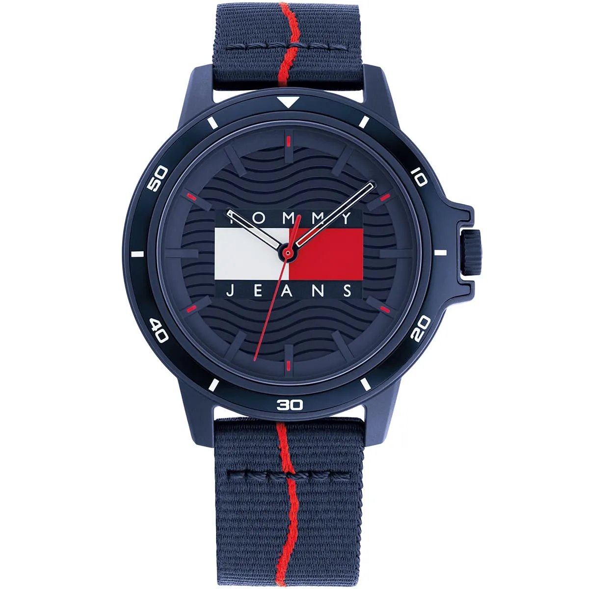 1791997-tommy-hilfiger-watch-jeans-men-blue-dial-fibers-strap-quartz-battery-analog-three-hand-houston ساعت مچی مردانه و زنانه تامی هیلفیگر TOMMY HILFIGER مدل 1791997 - تصویر 1